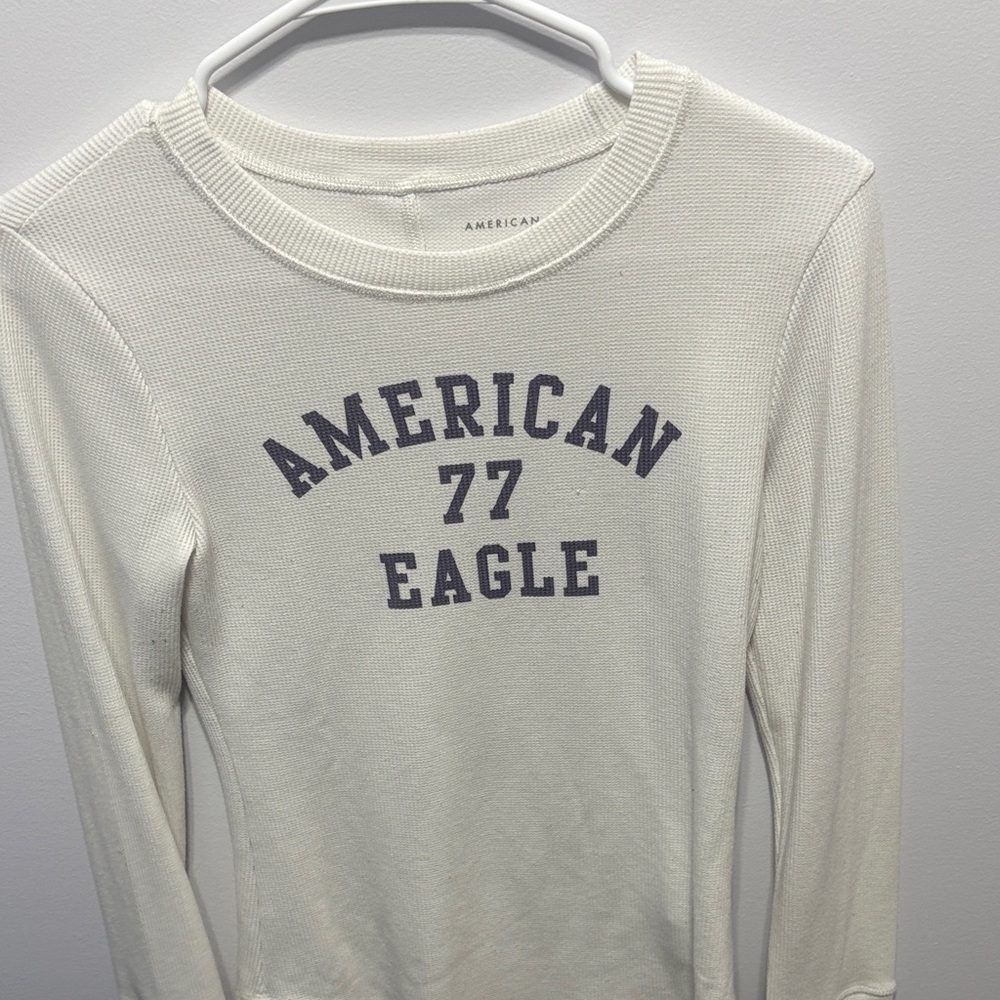 American Eagle White Knit Sweater